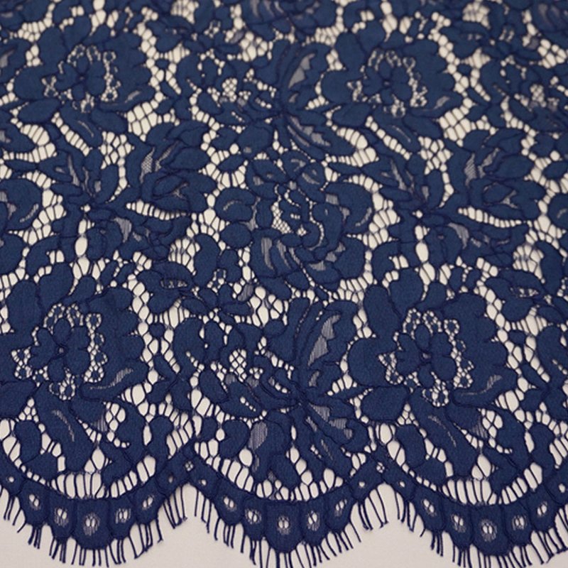 Placement Floral Eyelash Placement Lace Fabric for Women's Wear Wholes 21